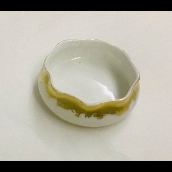 Limoges Miniature Serving Dish made in France 24k Gold Trim Design Hand … - Picture 10 of 16